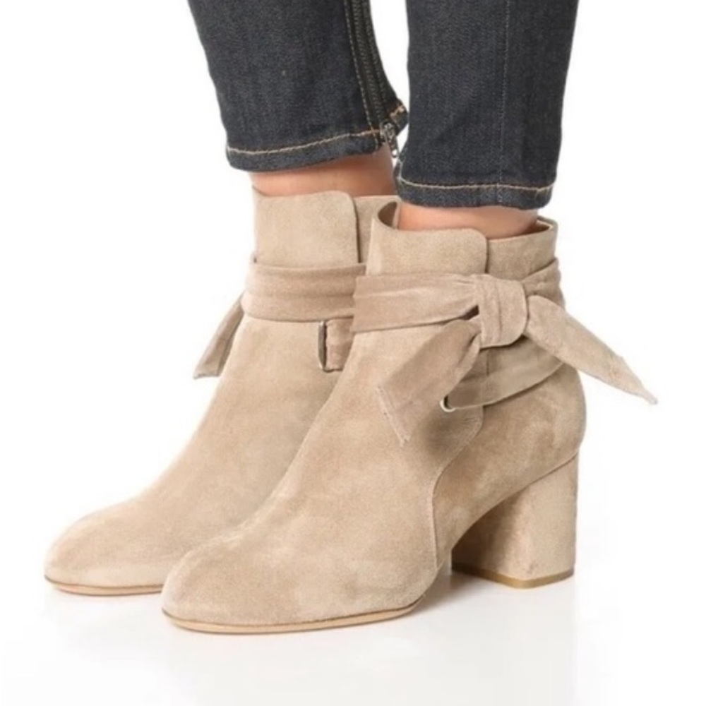 rag & bone Dalia Suede Camel Ankle Boots